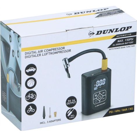 compresor de aire dunlop digital air compressor 150 psi batería (1/3)