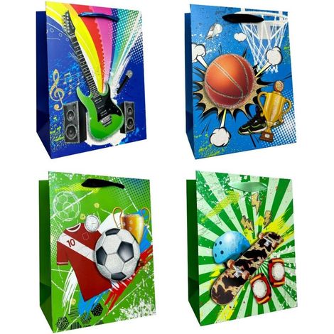 Bolsa de regalo infantil M con mezcla de purpurina