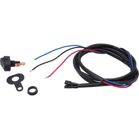 Interrupteur à bascule rond pour phare antibrouillard LED de moto avec indicateur rouge pour scooters, voitures et bateaux support de 3,6 cm/1,4 pouce (1/5)