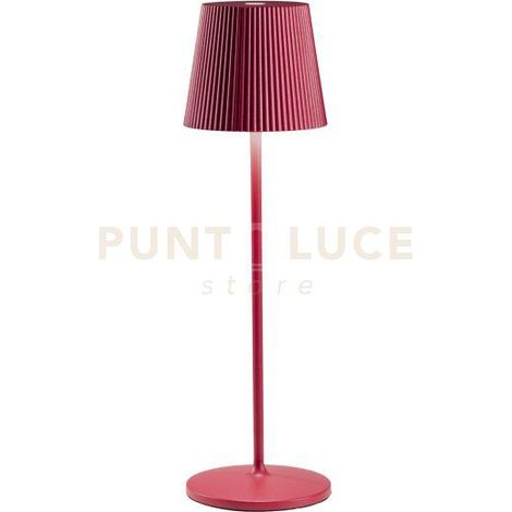 GLS053-  LAMPADA RICARICABILE A BATTERIA ROSSO A LED 3000K 240LM 3W