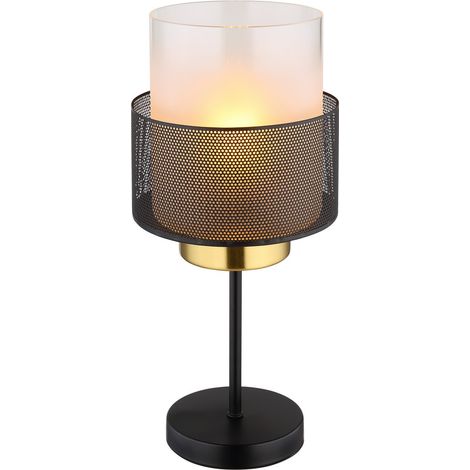 Globo - lampada da tavolo - Olga - nero - vetro - Ø 18cm - E27 - (1/5)