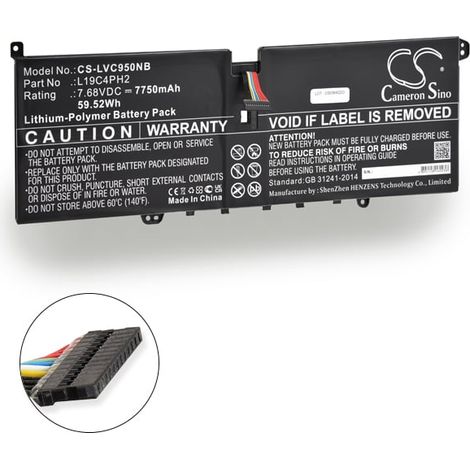 NX - Batterie ordinateur portable compatible Lenovo 7.68V 7750mAh - L19C4PH2 (1/2)