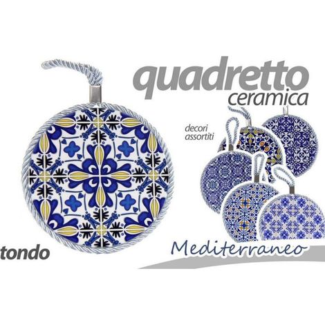 Tableau Carrelage Céramique Ornemental Rond 11cm Décorations Ass 730672 (1/3)