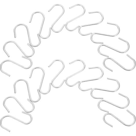 Crochets de cuisine robustes en forme de S, crochets de suspension galvanisés, lot de 100 (1/5)