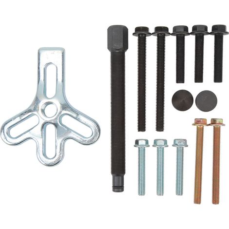 Kit d'extracteurs de poulie d'équilibrage harmonique 14 pièces, réutilisable, en acier au carbone haute résistance. (1/5)