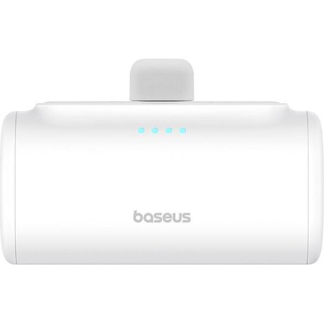 Batería externa compacta Baseus de 5000 mAh, 20 W, USB-C (Blanco) (1/5)