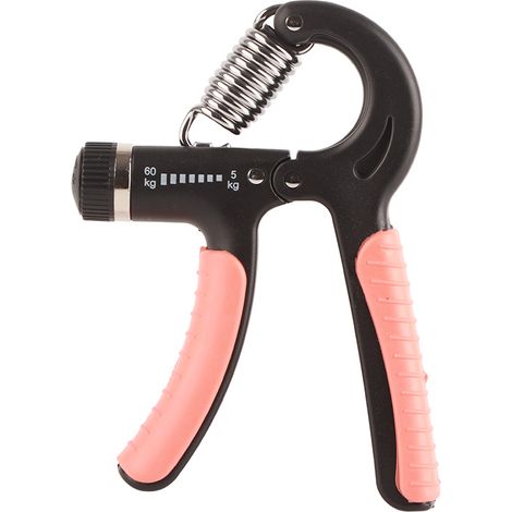 Lot de 2 extenseurs de poignée réglables compteurs de force, renforcement des mains et poignets, acier à ressort noir rouge, portable forme R (1/5)