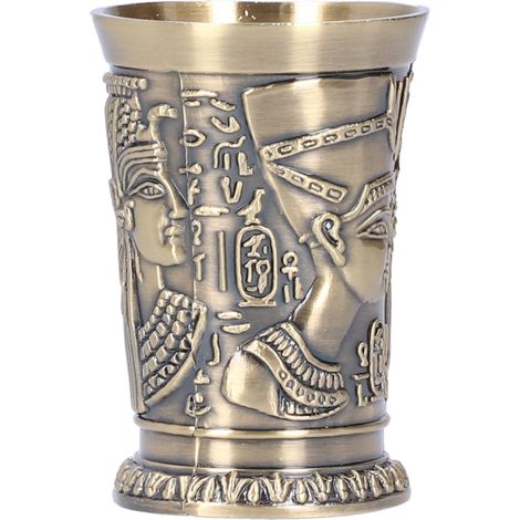 Verre à vin égyptien vintage, motif sculpté innovant, idéal pour la maison, le bureau ou un bar. Collection (1/5)