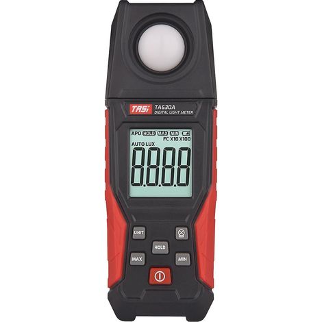 Luxmètre numérique TASI, mesureur d'éclairement avec fonction d'enregistrement, écran LCD, plage de mesure 0 à 200 000 lux - TA630A