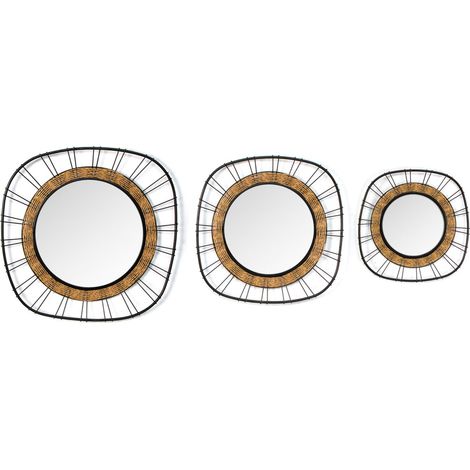 Specchi da parete bohémien - Set di 3 specchi decorativi