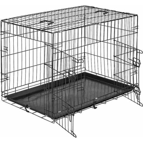 Cage Caisse de transport XL pliable en métal pour petits animaux (1/5)