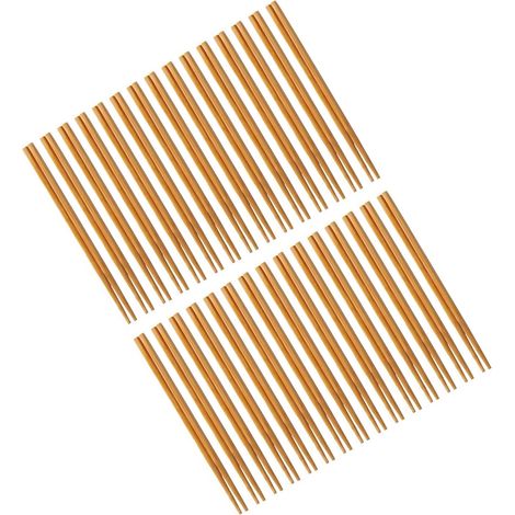 Ensemble de 30 paires de baguettes en bois antidérapantes, réutilisables et légères, idéales pour la cuisine chinoise et les nouilles. (1/5)