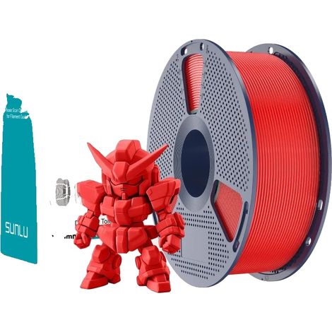 Filamento per stampante 3D ad alta resistenza ed ecologico, PLAplus 2.0 Rosso (1/2)