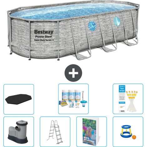 Bestway Bestway Power Steel Ovale - 549x274x122 cm - 8-pièces  S548 (1/4)