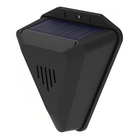 Alarme Répulsive pour Oiseaux à Energie Solaire IP55 Etanche à 360° Protection Complète Multiples Sons Dissuadant Les Oiseaux Ennemis Cornus Convient à la Cour du Jardin Extérieur (1/5)