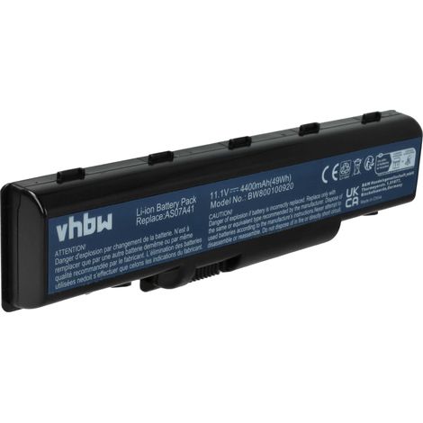 vhbw Akku kompatibel mit Acer Aspire 4920-1A2G12M, 4920G-3A2G16Mn, 4920G-302G25Mi, 4920G, 4930G, 4930, 4935 Notebook (4400 mAh, 11,1 V, Li-Ion) (1/5)