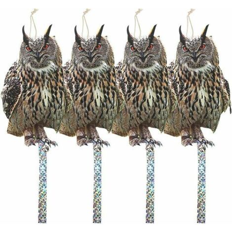 Répulsif anti-oiseaux avec bandes anti-pigeons, répulsif anti-oiseaux pour chats d'extérieur, éloigne les pigeons et les corbeaux des fenêtres de balcon, terrasse, 4 pièces (3 mm) (1/4)