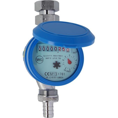 Compteur pour robinet distributeur Q3 2,5m³/h - G 3/4’’ - 110 mm