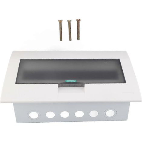 Coffret électrique encastrable mural 15 modules avec rail DIN pour protection de circuit, boîte de répartition intérieure étanche. (1/5)