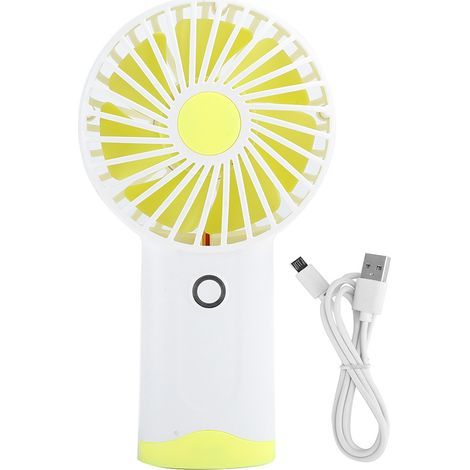 Ventilateur de Poche Mini Portable pour Bureau, Été, Dormitory, Bureau - Jaune (1/5)