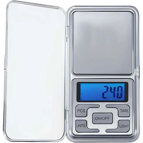 Avizar, mini balance en acier inoxydable 0,01–1000 g avec comptage PCS, argent (1/4)
