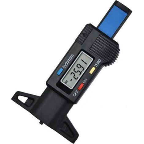Jauge De Profondeur - LCD Numérique - 25,4 Mm - Pour Pneus Moto Camion Véhicule Tout Terrain - 1 Pièce (1/3)