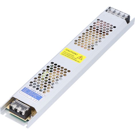 Ultradünnes 12V 200W LED-Netzteil, 310x55x24mm, Transformator für LED-Streifen, Aluminiumgehäuse, schmaler Treiber (1/5)