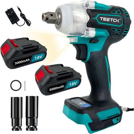 Tournevis à frapper, Perceuse à percussion sans fil 21V, Li-Ion Variable Speed for Car Wheel + 6 forets +1 batteries 3300mah de chargeur , compatible avec la batterie Makita.