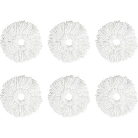 1 Set Seau Et Balai, 2 Compartiments, Microfibre, Rotation 360°, Manche Télescopique, Sols Divers (1/5)