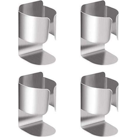 Electric toothbrush holder, self-adhesive wall mount made of 304 stainless steel for storing electric toothbrush, toothpaste and facial cleanser (silver, 4-pack) (1/5)