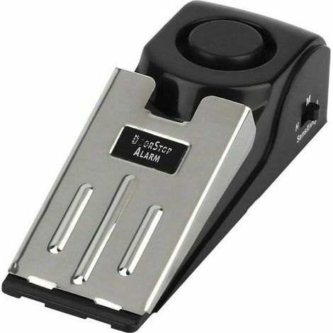 SHINING HOUSE Einzelner weiblicher Türblockalarm, Türfangalarm, Hoteltürblock-Hoch-Dezibel-Diebstahlalarm (schwarz) - (1/3)