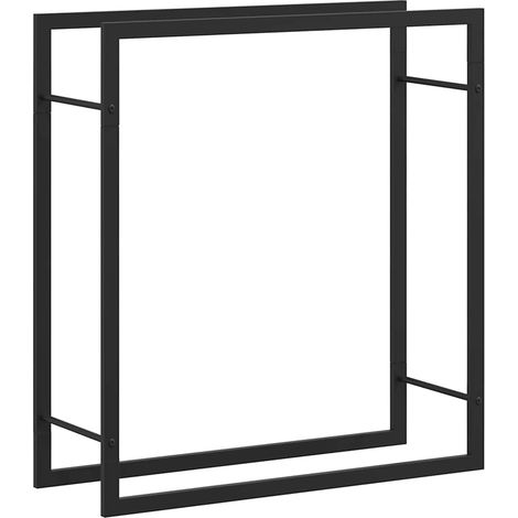 Maison Exclusive - Portalegna Nero Opaco 80x28x86 cm in Acciaio (1/5)