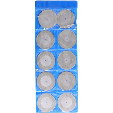 Jeffergarden Lot de 10 disques de coupe diamantés fins avec tige, meule ronde de ponçage pour bois, métal et pierre, 60 mm / 2,4 pouces (1/5)