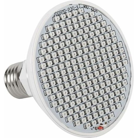 royaluxe -Eclairage horticole Lumière De Plantes Lampe De Croissance E27 24W 85V-265V 200LED Pour Hydroponique Aquatique Culture Avec Angle De Faisceau De 120 Degrés (1/5)