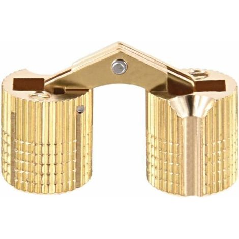 2pcs Charnière Cylindrique Charnière Invisible Porte Placard Armoire 12mm angle ouvrir 180° (1/3)