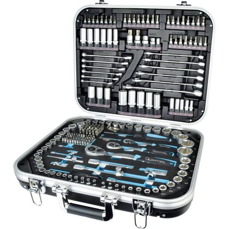 Brüder Mannesmann – Coffret cliquet et douilles 227 pièces – Acier chrome-vanadium – Mallette en polyéthylène haute densité – Dimensions 46,5 x 40,5 x 10,7 cm (1/5)