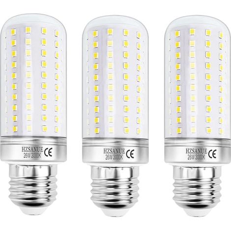 LED Ampoule à Maïs 26W Équivalent Ampoules à Incandescence E27 Edison Vis Ampoule 3000K Blanc Chaud 2900LM (1/2)