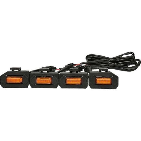 4 feux de calandre avant à LED pour Toyota Tacoma 2020-2021, lumière ambre (1/4)