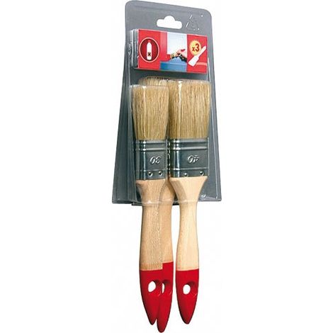 SAVY - Pinceau plat lot de 3 pour peinture mate et satinée