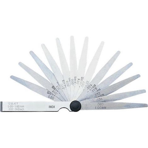 Set 13 konische Fuhlerlehren Edelstahl 005-100mm Fervi fg01/ai