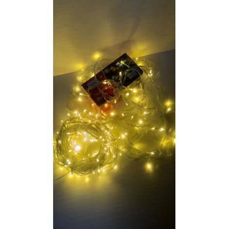 Luci Led per albero di natale decorazione con 8 giochi luce da 10/20/30/50 metri colori misti certificate IP65 prolungabile - COLORE LED: BIANCO CALDO - LUNGHEZZA: 20 mt - 200 led (1/5)