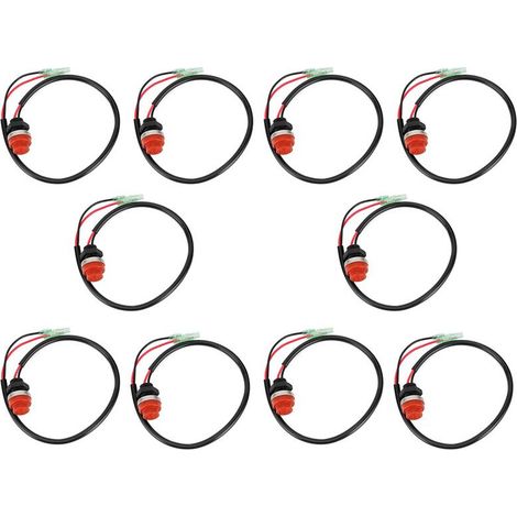 10X Botón pulsador universal de arranque para motor fueraborda de barco, para