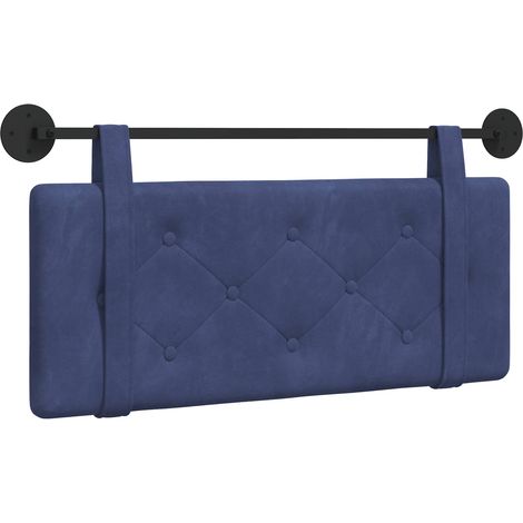 Tête de lit suspendue Bleu police 110 x 55 x 5 cm Velours (1/5)