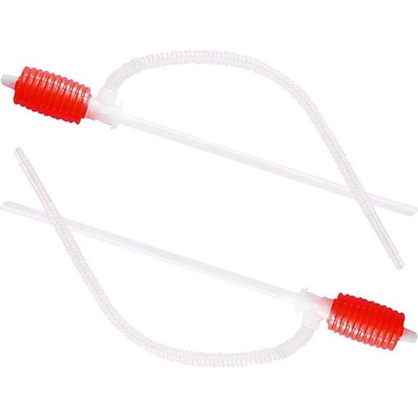 Pompe Siphon Manuelle pour Transfert de Carburant et Huile, Tuyau Réutilisable en Plastique, Design Manuel Polyvalent, 2 Pièces pour Voiture et Baril (1/5)