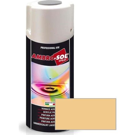 AMBROSOL spray acrilico marfil ral-1014 400ml , El SPRAY ACRÍLICO MARFIL RAL-1014 400ml de Ambro-sol es una pintura de alta calidad.Caracterís
