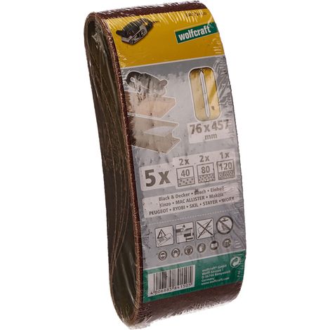 Wolfcraft 5ks br.pásů 76x457 zr.40/80/120 (1/3)