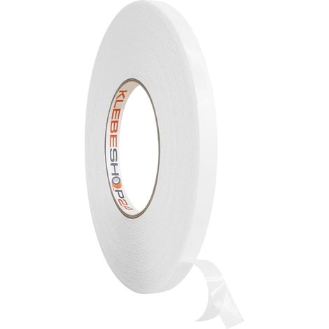 Ruban adhésif double face, PET transparent, extra fin, forte adhérence sur de nombreuses surfaces (4 mm x 50 m) (1/5)