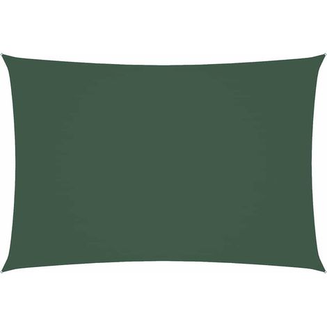Toldo de vela rectangular tela Oxford verde oscuro 3x5 m vidaXL