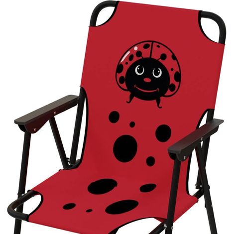 Kinder Campingstuhl Klappstuhl Tiermotiv-MKC6000-marienkäfer-var (1/3)