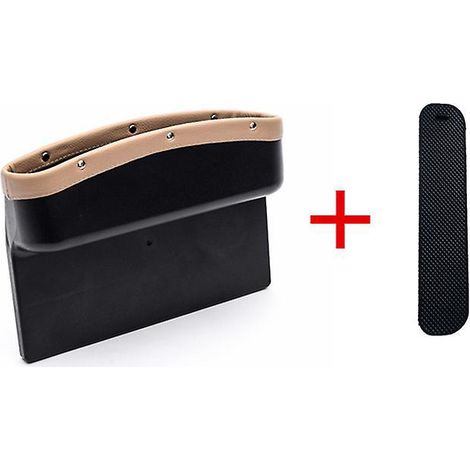 une Bote De Rangement Pour Sige De Voiture Bord Beige + Coussin Anti-drapant, Bote De Rangement Pour Sige De Voiture, Adapte Aux Tlphones Portable (1/5)